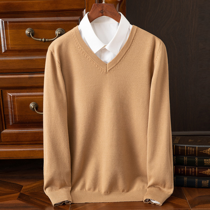 Premium Cashmere V-Neck Jumper