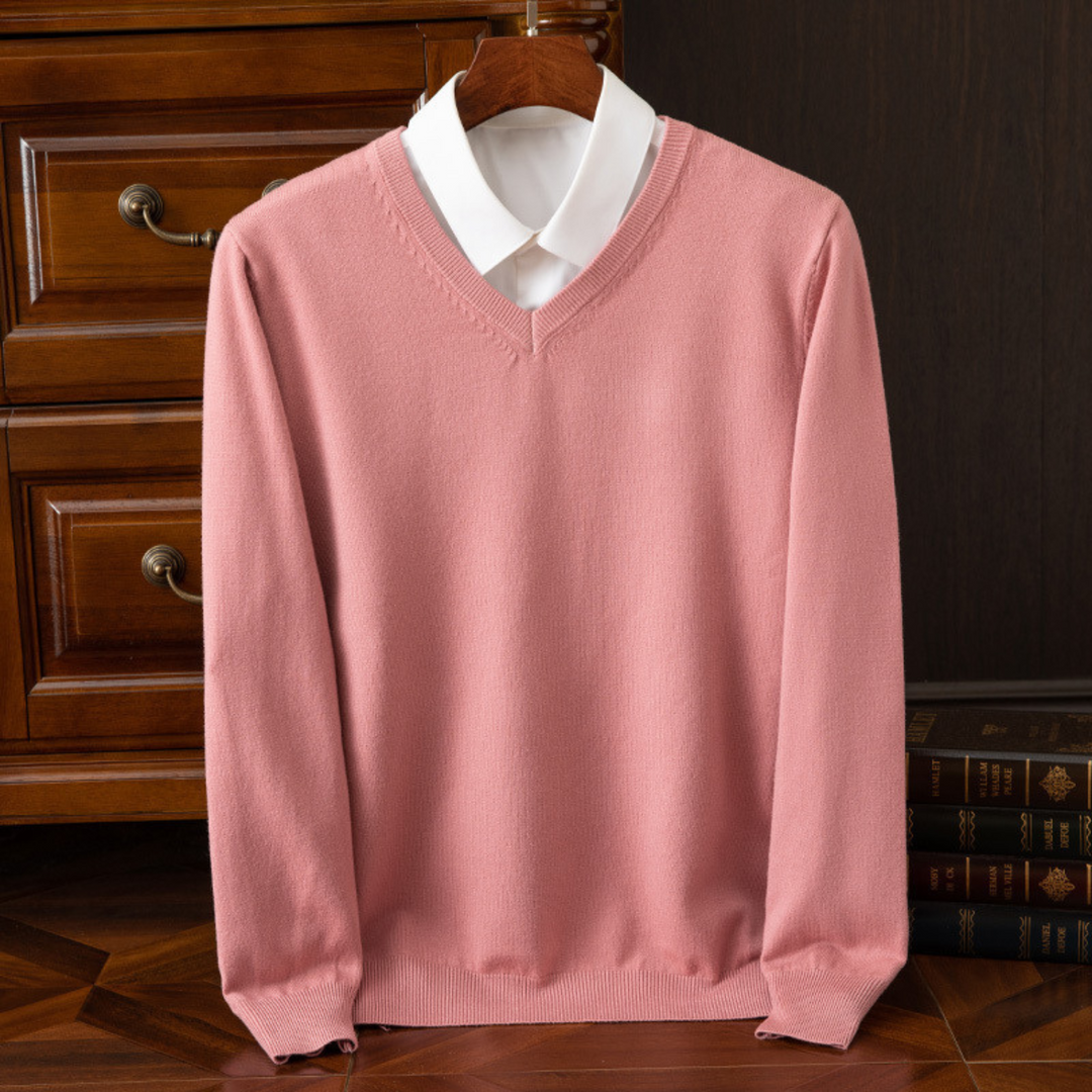 Premium Cashmere V-Neck Jumper