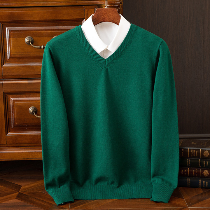 Premium Cashmere V-Neck Jumper