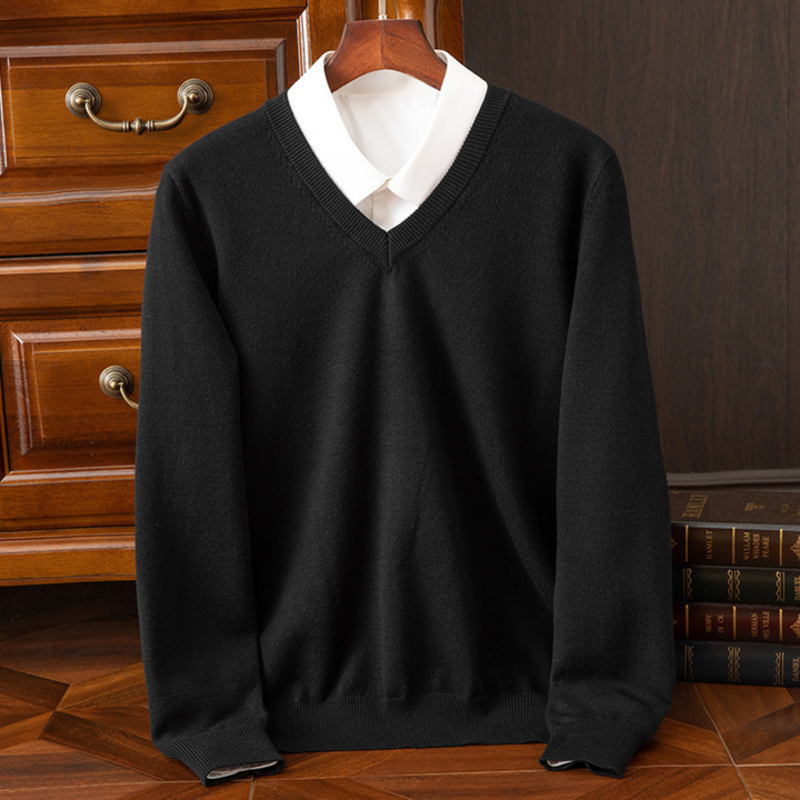 Premium Cashmere V-Neck Jumper