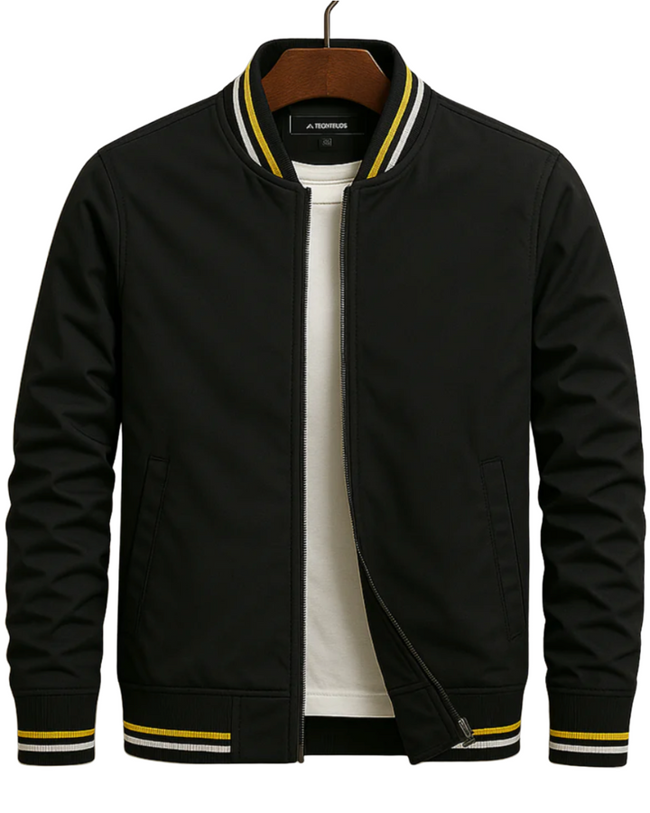 Elegant Bomber Jacket with Stripes