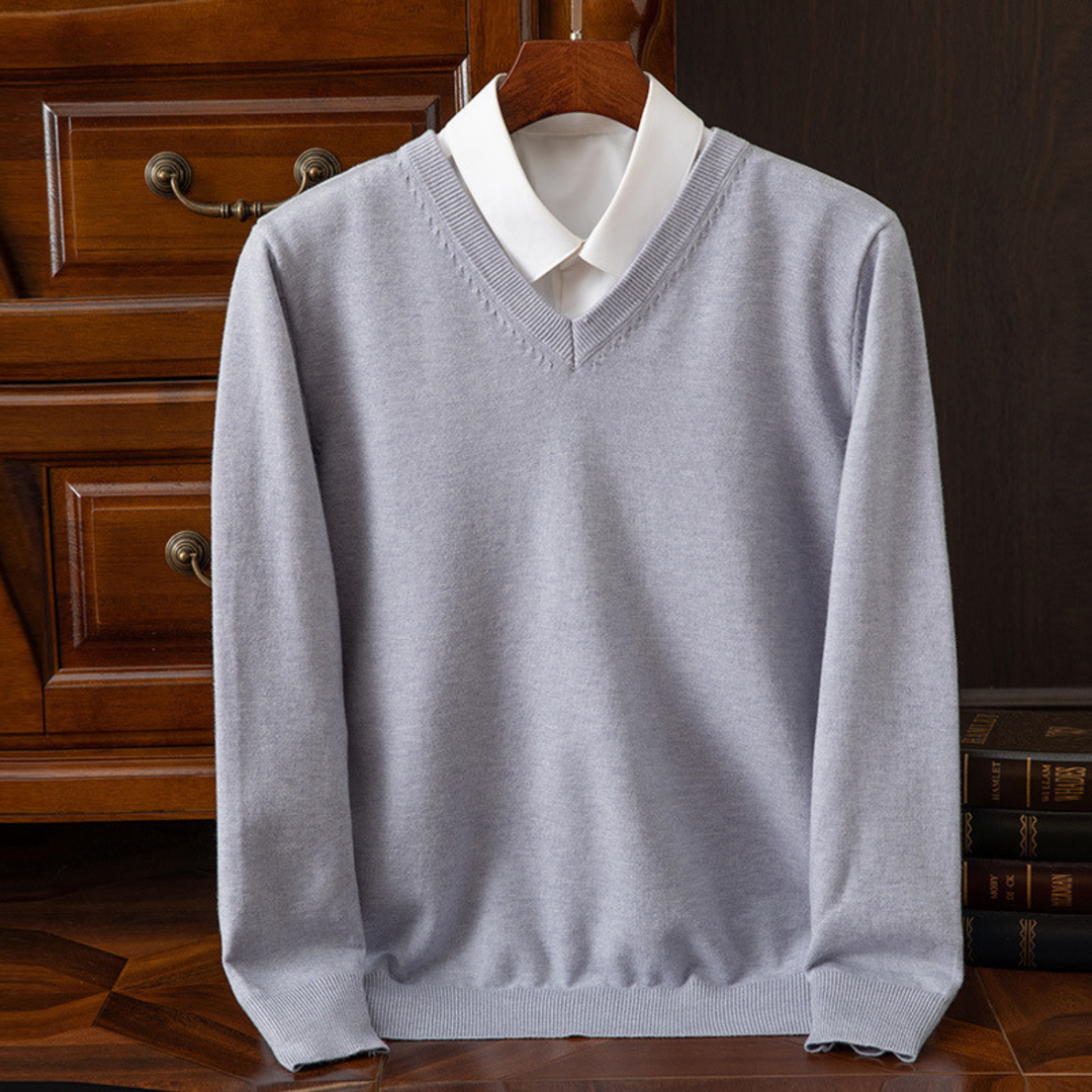Premium Cashmere V-Neck Jumper