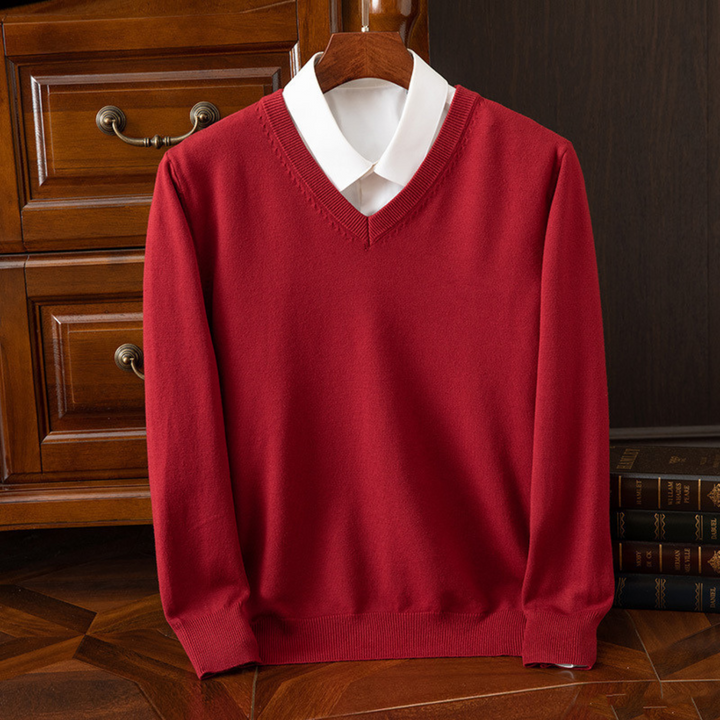 Premium Cashmere V-Neck Jumper