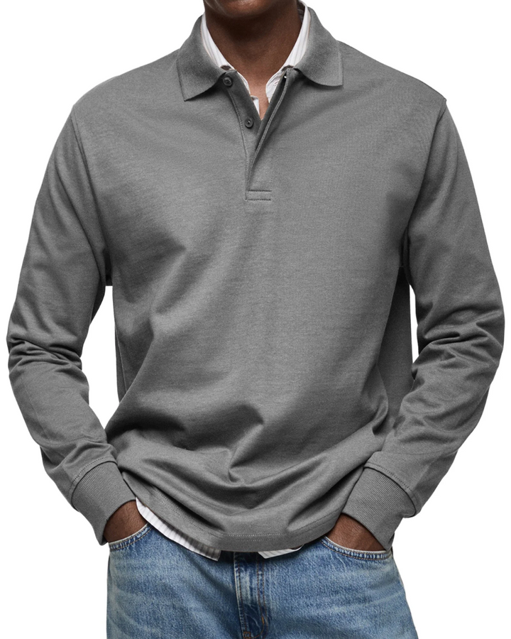 Luxury Long-Sleeve Polo