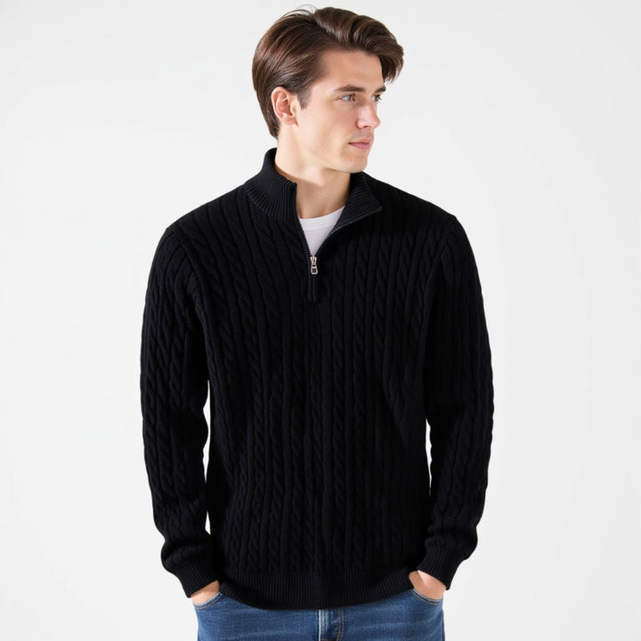 Monza Quarter Zip-Up Sweater