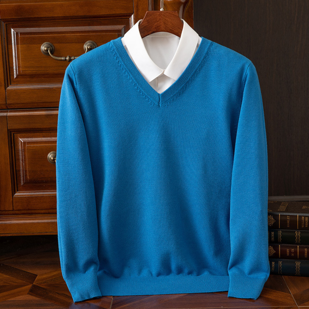 Premium Cashmere V-Neck Jumper