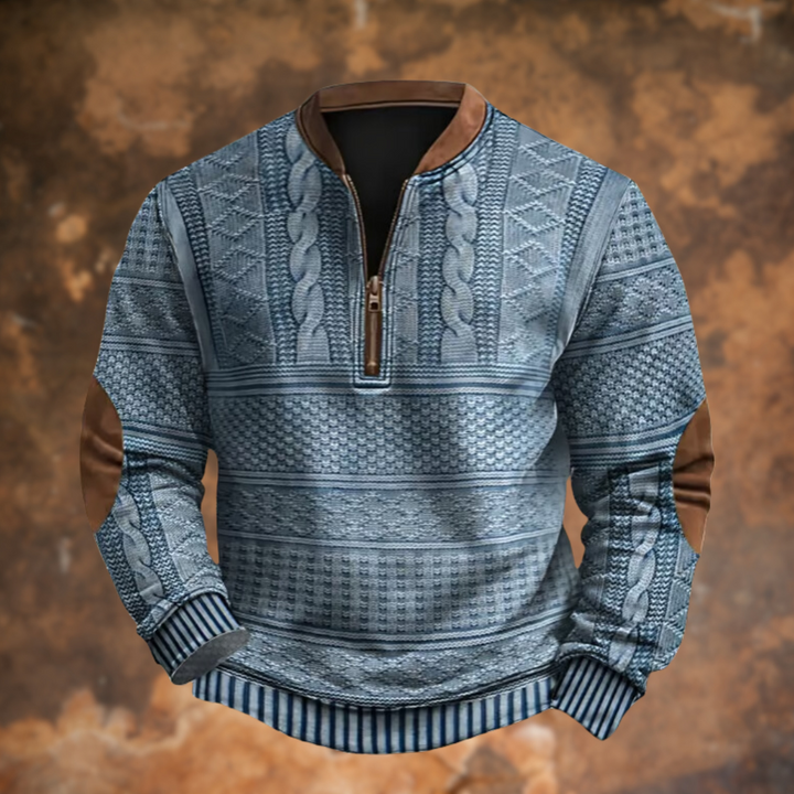 Anton Knitted Sweater with Zipper Detail