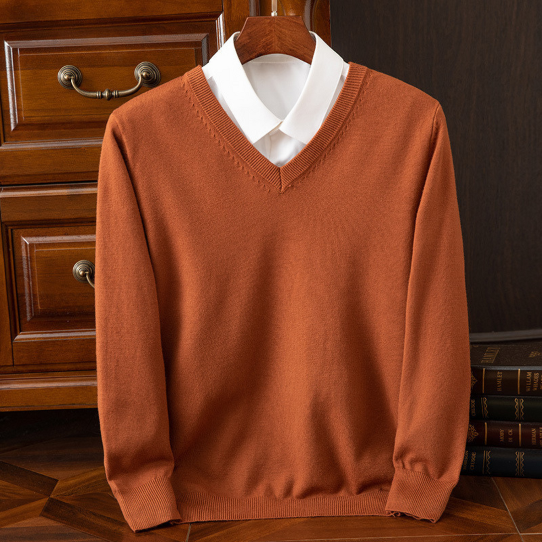 Premium Cashmere V-Neck Jumper