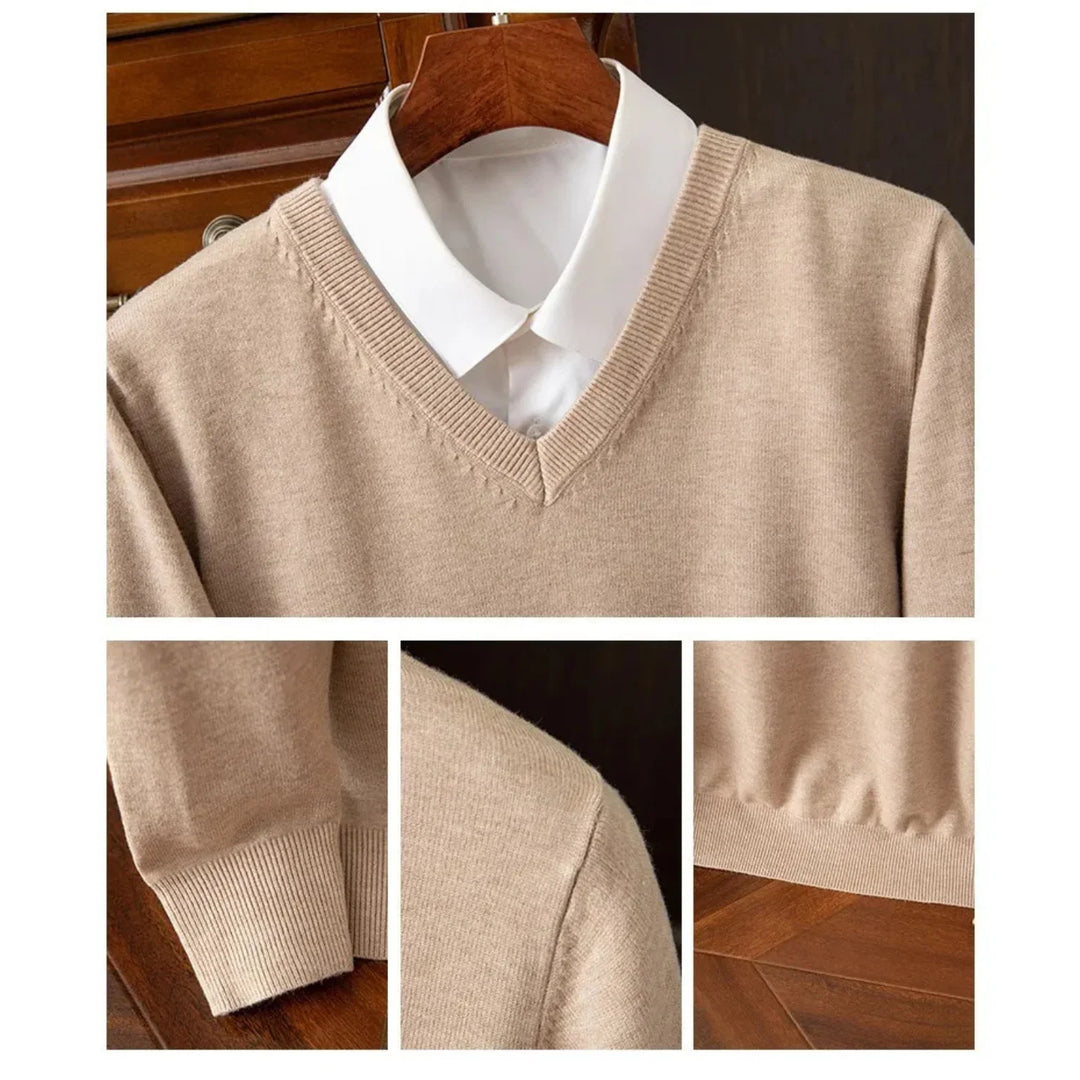 Premium Cashmere V-Neck Jumper