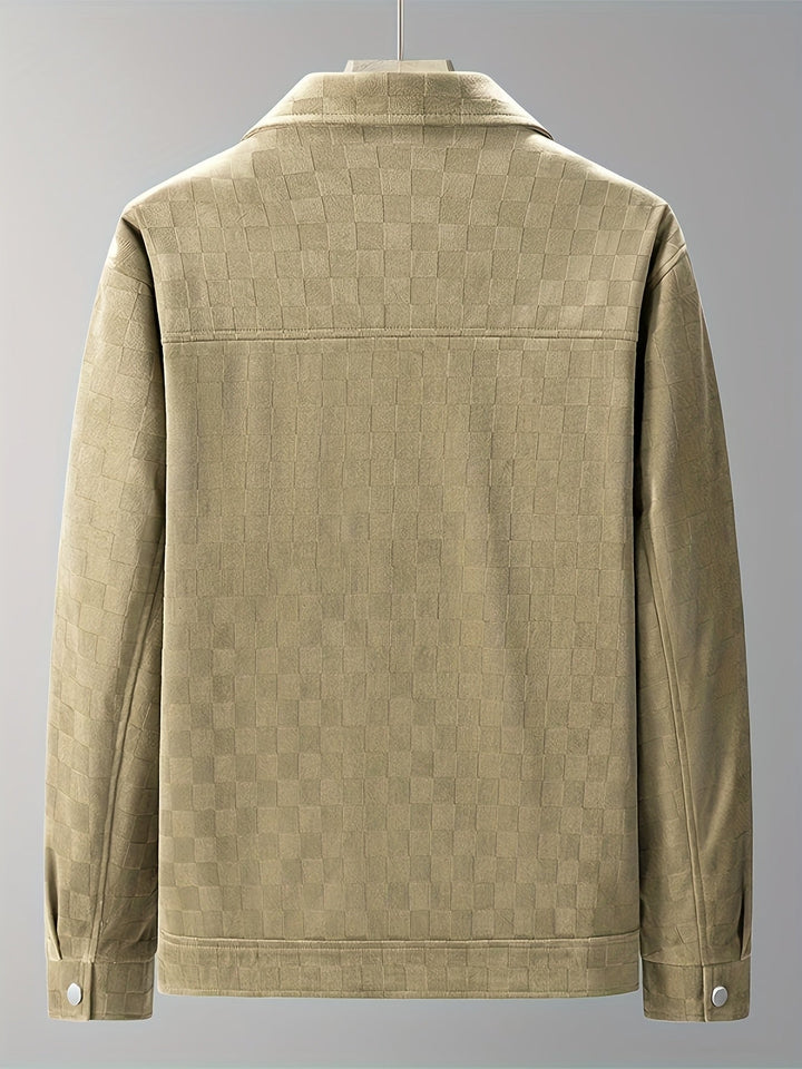 Caldero Checkered Suede Jacket