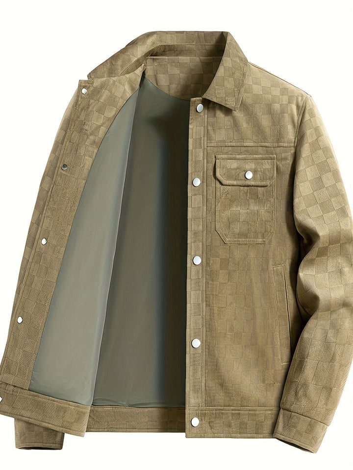 Caldero Checkered Suede Jacket