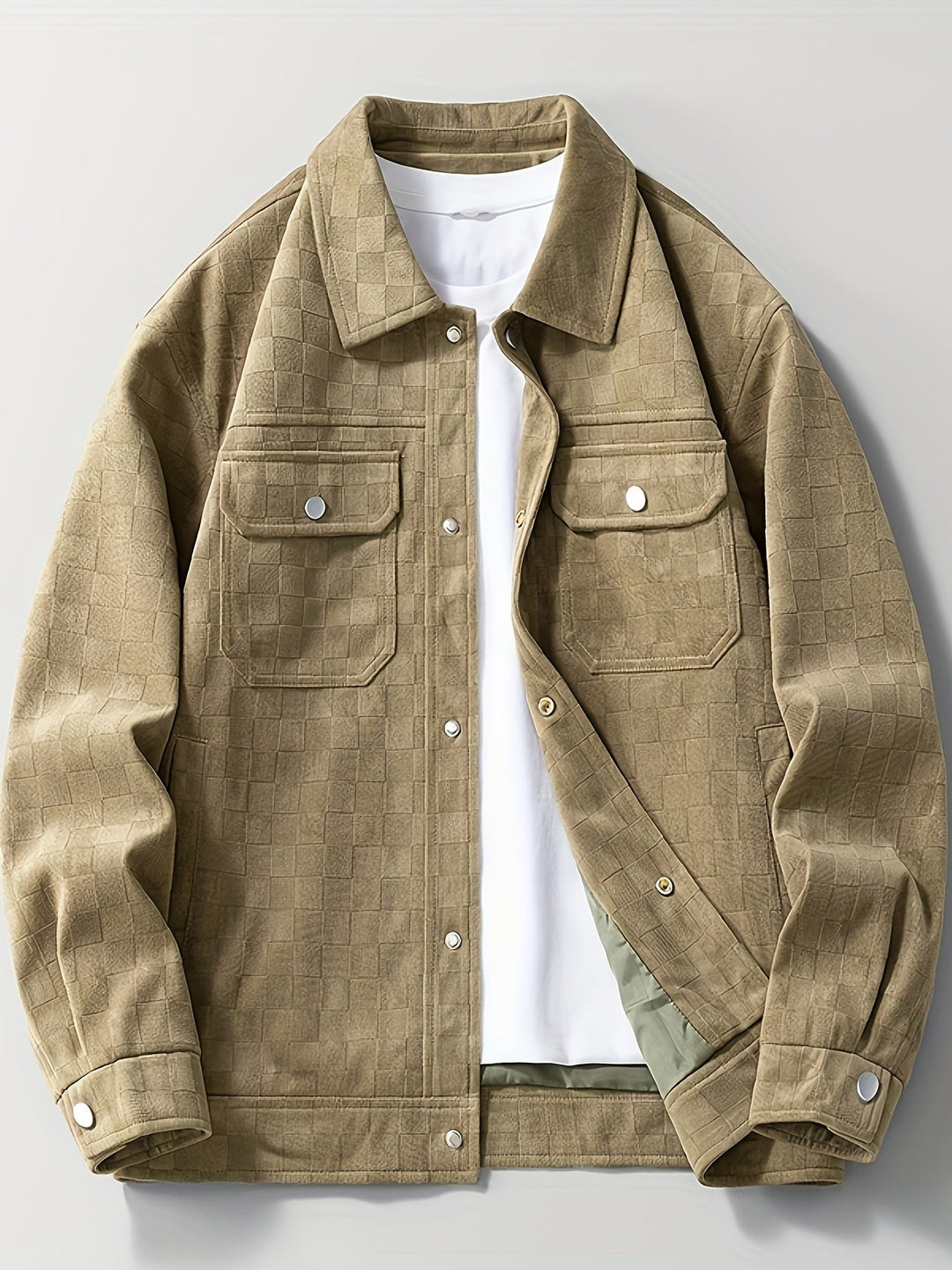 Caldero Checkered Suede Jacket