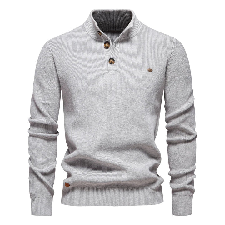 Michiel | Men's Sweater with Button Design