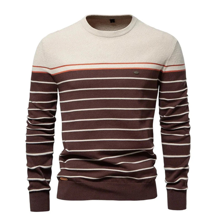Sebastian | Men's Sweater with Stripe Design