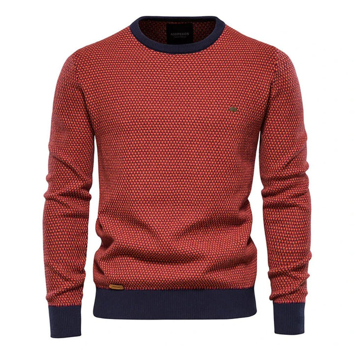 Julius | Men's Sweater with Check Pattern