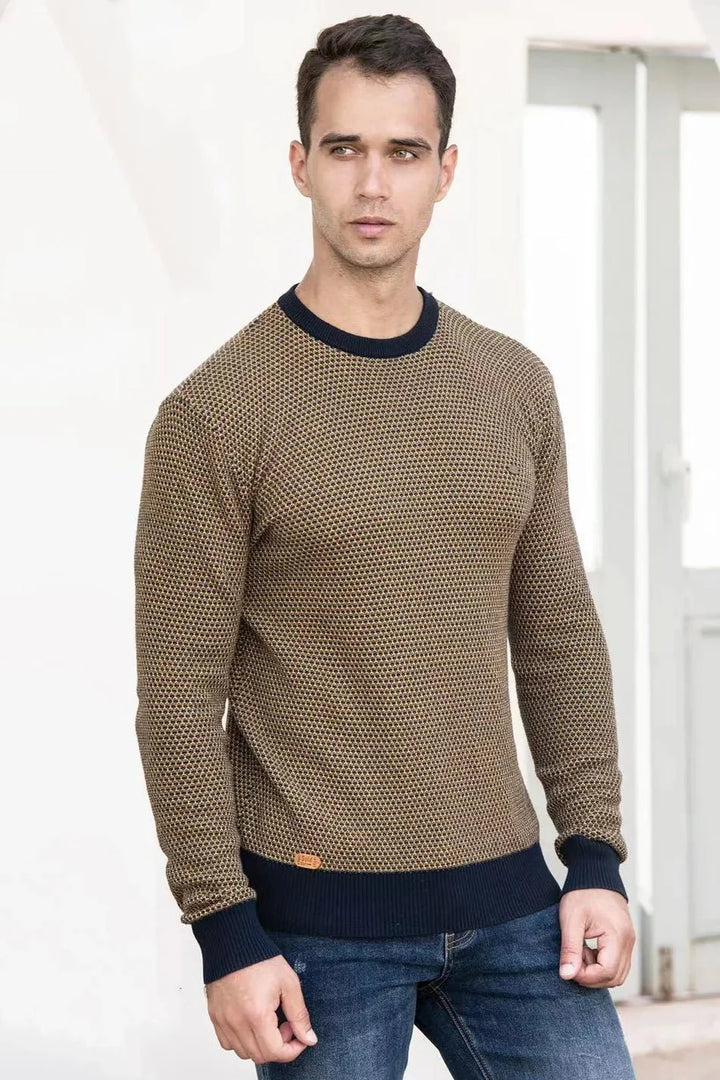 Julius | Men's Sweater with Check Pattern