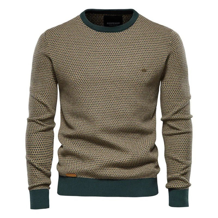 Julius | Men's Sweater with Check Pattern
